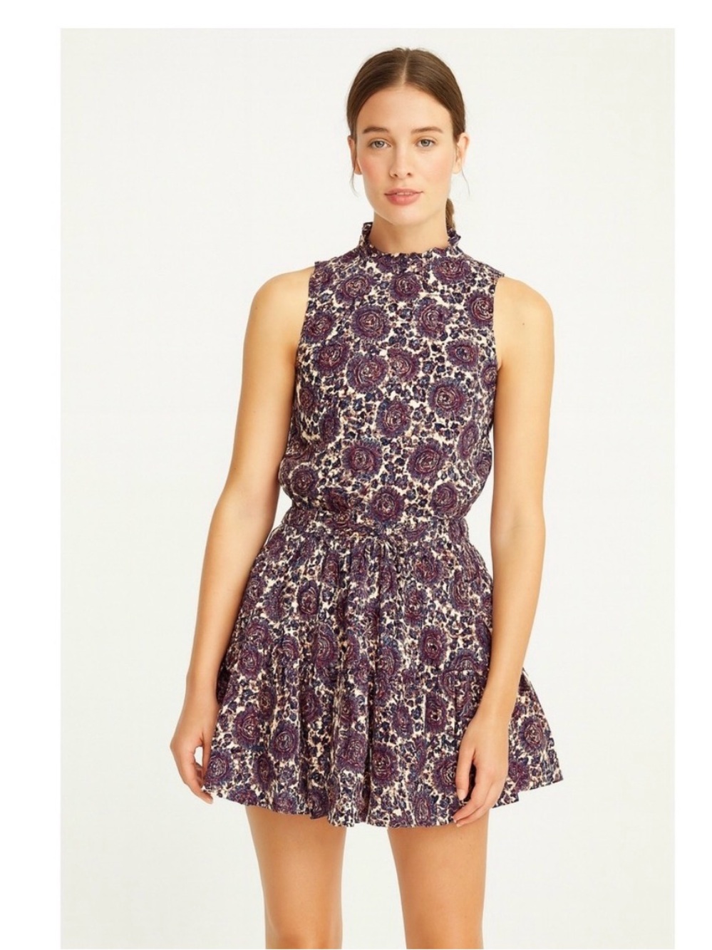 J. Crew Liberty 100% Linen Paisley Skirt